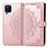 Custodia Portafoglio In Pelle Fantasia Modello Cover con Supporto per Samsung Galaxy A12 5G Oro Rosa