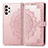 Custodia Portafoglio In Pelle Fantasia Modello Cover con Supporto per Samsung Galaxy A13 4G Oro Rosa