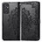 Custodia Portafoglio In Pelle Fantasia Modello Cover con Supporto per Samsung Galaxy A15 4G Nero