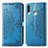 Custodia Portafoglio In Pelle Fantasia Modello Cover con Supporto per Samsung Galaxy A20s Blu