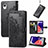 Custodia Portafoglio In Pelle Fantasia Modello Cover con Supporto per Samsung Galaxy A22 5G SC-56B