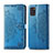 Custodia Portafoglio In Pelle Fantasia Modello Cover con Supporto per Samsung Galaxy A31 Blu