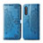 Custodia Portafoglio In Pelle Fantasia Modello Cover con Supporto per Samsung Galaxy A41 SC-41A Blu