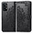 Custodia Portafoglio In Pelle Fantasia Modello Cover con Supporto per Samsung Galaxy A52 4G Nero