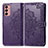 Custodia Portafoglio In Pelle Fantasia Modello Cover con Supporto per Samsung Galaxy F13 4G Viola