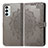Custodia Portafoglio In Pelle Fantasia Modello Cover con Supporto per Samsung Galaxy F23 5G Grigio