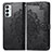 Custodia Portafoglio In Pelle Fantasia Modello Cover con Supporto per Samsung Galaxy F23 5G Nero