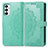 Custodia Portafoglio In Pelle Fantasia Modello Cover con Supporto per Samsung Galaxy F23 5G Verde