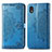 Custodia Portafoglio In Pelle Fantasia Modello Cover con Supporto per Samsung Galaxy M01 Core Blu