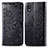 Custodia Portafoglio In Pelle Fantasia Modello Cover con Supporto per Samsung Galaxy M01 Core Nero