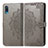 Custodia Portafoglio In Pelle Fantasia Modello Cover con Supporto per Samsung Galaxy M02 Grigio