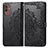 Custodia Portafoglio In Pelle Fantasia Modello Cover con Supporto per Samsung Galaxy M13 5G Nero