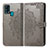 Custodia Portafoglio In Pelle Fantasia Modello Cover con Supporto per Samsung Galaxy M31 Prime Edition Grigio