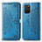 Custodia Portafoglio In Pelle Fantasia Modello Cover con Supporto per Samsung Galaxy M80S Blu