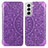 Custodia Portafoglio In Pelle Fantasia Modello Cover con Supporto per Samsung Galaxy S21 FE 5G Viola