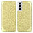 Custodia Portafoglio In Pelle Fantasia Modello Cover con Supporto per Samsung Galaxy S23 5G Giallo