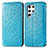 Custodia Portafoglio In Pelle Fantasia Modello Cover con Supporto per Samsung Galaxy S23 Ultra 5G Blu