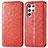 Custodia Portafoglio In Pelle Fantasia Modello Cover con Supporto per Samsung Galaxy S23 Ultra 5G Rosso