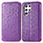 Custodia Portafoglio In Pelle Fantasia Modello Cover con Supporto per Samsung Galaxy S23 Ultra 5G Viola