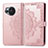 Custodia Portafoglio In Pelle Fantasia Modello Cover con Supporto per Sharp Aquos R8s Oro Rosa