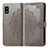 Custodia Portafoglio In Pelle Fantasia Modello Cover con Supporto per Sharp Aquos wish3 Grigio