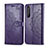 Custodia Portafoglio In Pelle Fantasia Modello Cover con Supporto per Sony Xperia 1 II Viola