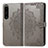 Custodia Portafoglio In Pelle Fantasia Modello Cover con Supporto per Sony Xperia 1 IV SO-51C Grigio