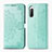 Custodia Portafoglio In Pelle Fantasia Modello Cover con Supporto per Sony Xperia 10 II Verde