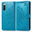 Custodia Portafoglio In Pelle Fantasia Modello Cover con Supporto per Sony Xperia 10 IV SO-52C Blu