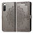 Custodia Portafoglio In Pelle Fantasia Modello Cover con Supporto per Sony Xperia 10 IV SO-52C Grigio