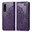 Custodia Portafoglio In Pelle Fantasia Modello Cover con Supporto per Sony Xperia 5 III SO-53B Viola