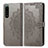 Custodia Portafoglio In Pelle Fantasia Modello Cover con Supporto per Sony Xperia 5 IV Grigio