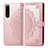 Custodia Portafoglio In Pelle Fantasia Modello Cover con Supporto per Sony Xperia 5 IV Oro Rosa