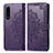 Custodia Portafoglio In Pelle Fantasia Modello Cover con Supporto per Sony Xperia 5 IV Viola