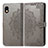 Custodia Portafoglio In Pelle Fantasia Modello Cover con Supporto per Sony Xperia Ace III SO-53C Grigio