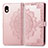 Custodia Portafoglio In Pelle Fantasia Modello Cover con Supporto per Sony Xperia Ace III SO-53C Oro Rosa