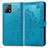 Custodia Portafoglio In Pelle Fantasia Modello Cover con Supporto per Vivo iQOO U3 5G Blu