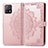 Custodia Portafoglio In Pelle Fantasia Modello Cover con Supporto per Vivo iQOO U3 5G Oro Rosa