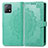 Custodia Portafoglio In Pelle Fantasia Modello Cover con Supporto per Vivo iQOO U3 5G Verde