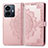 Custodia Portafoglio In Pelle Fantasia Modello Cover con Supporto per Vivo iQOO Z6 Lite 5G Oro Rosa