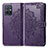 Custodia Portafoglio In Pelle Fantasia Modello Cover con Supporto per Vivo T1 5G India Viola