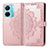 Custodia Portafoglio In Pelle Fantasia Modello Cover con Supporto per Vivo T1 Pro 5G Oro Rosa