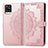 Custodia Portafoglio In Pelle Fantasia Modello Cover con Supporto per Vivo V20 Oro Rosa