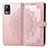 Custodia Portafoglio In Pelle Fantasia Modello Cover con Supporto per Vivo V21e 4G Oro Rosa