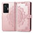 Custodia Portafoglio In Pelle Fantasia Modello Cover con Supporto per Vivo X70 Pro 5G Oro Rosa