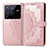 Custodia Portafoglio In Pelle Fantasia Modello Cover con Supporto per Vivo X80 Pro 5G Oro Rosa