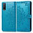 Custodia Portafoglio In Pelle Fantasia Modello Cover con Supporto per Vivo Y11s Blu