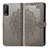 Custodia Portafoglio In Pelle Fantasia Modello Cover con Supporto per Vivo Y11s Grigio