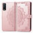 Custodia Portafoglio In Pelle Fantasia Modello Cover con Supporto per Vivo Y11s Oro Rosa