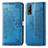 Custodia Portafoglio In Pelle Fantasia Modello Cover con Supporto per Vivo Y70S 5G Blu